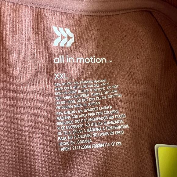 All in Motion Women's Tan Seamless Long Sleeve Crop Top - Size XXL - NWT - Picture 2 of 10